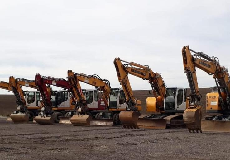 Liebherr-Maschinenflotte von STB Gorschboth